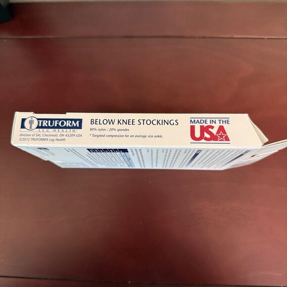 Truform Below Knee Compression Stockings 20-30 Mmhg Set of 3 Sz L Black NEW - Picture 5 of 6